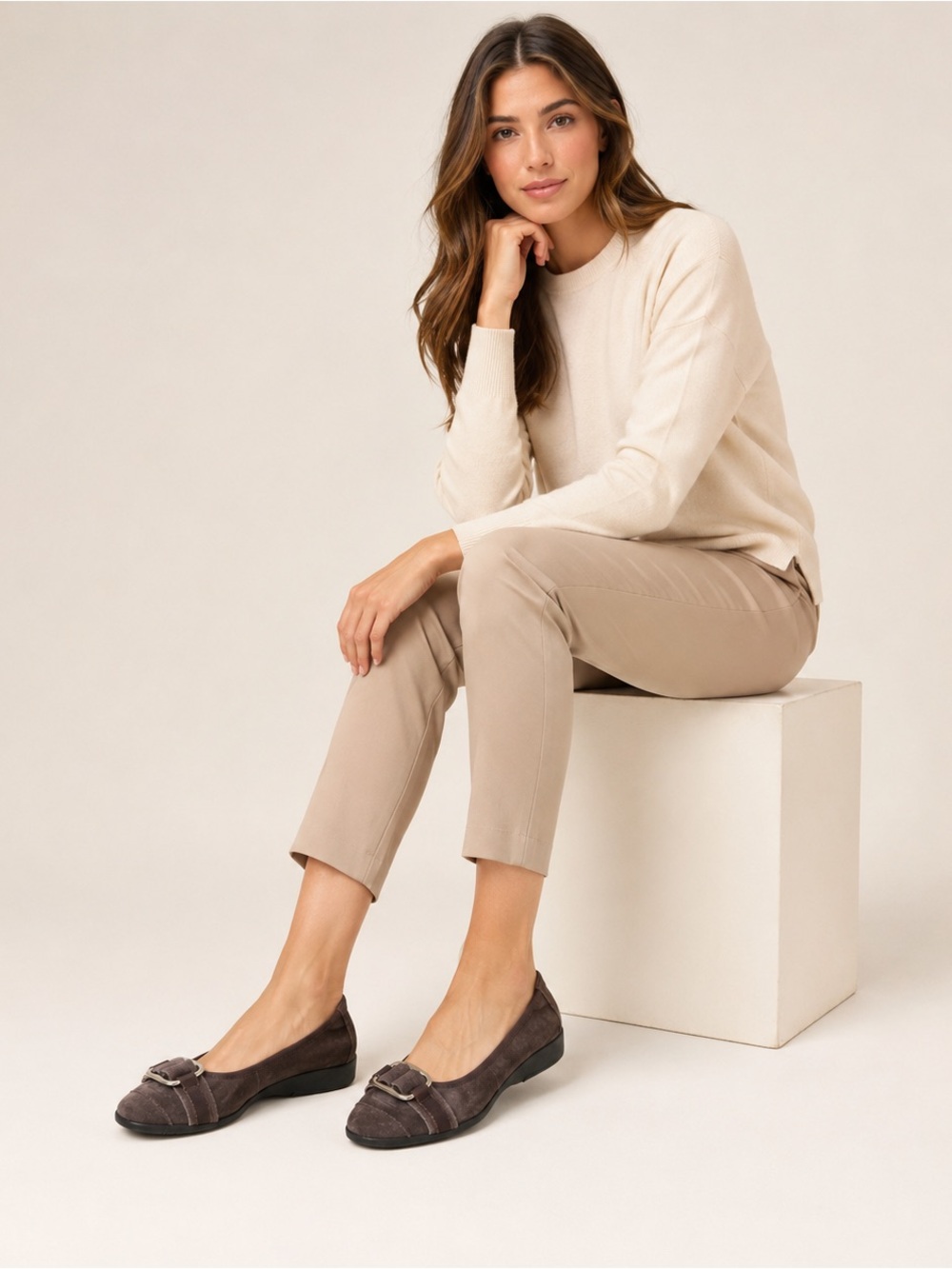 Gravity Defyer brown suede ballet flats. Size 9.5